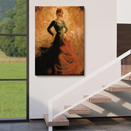 Flamenko Dansçısı Kadın Dekoratif Duvar Tablosu-6425