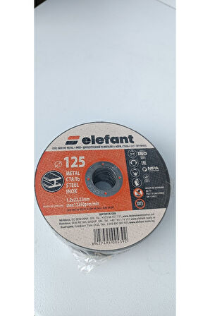 Metal için Düz Kesme Disk Taşı (İnox) 125*1.2*22.23  (pakette 25 adet)