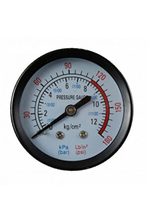 PG-P40 Kompresör Manometre 12 bar, Çap: 42 mm
