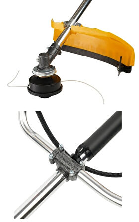 Benzinli tırpan ROTOR BC520A Benzinli Ot Çalı Çim Biçme Makinası Yan Tırpan