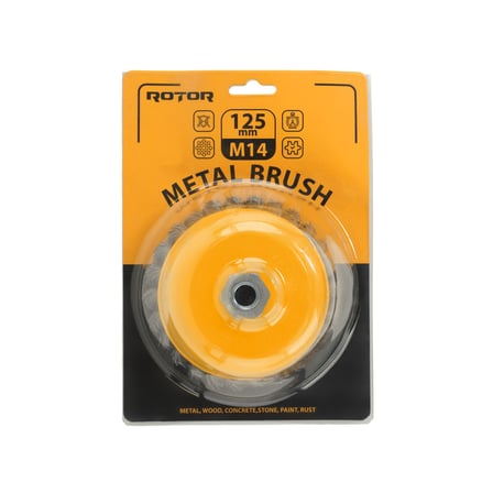 Çanak Telli Fırça M14 125mm