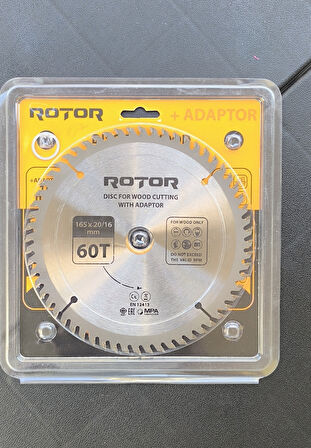 Ahşap kesme diski ROTOR 165*20/16 adaptörlü 60T