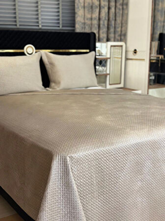 NİVEMESHOME YATAK ÖTÜSÜ ÇİFT KİŞİLİK 240X260 BEJ TOSKANA