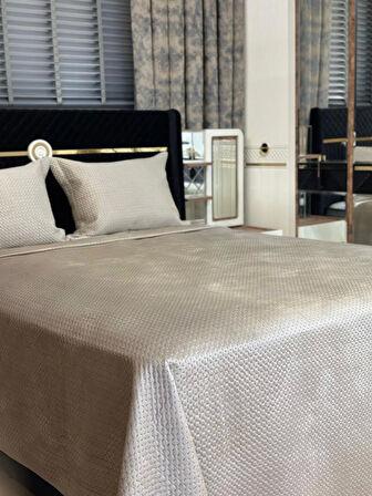 NİVEMESHOME YATAK ÖTÜSÜ ÇİFT KİŞİLİK 240X260 BEJ TOSKANA