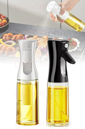 Cam Sprey Yağdanlık, Çok Amaçlı Cam Şişe Limon, Sirke, Airfryer Yağ Spreyi Püskürtücü 200 ml