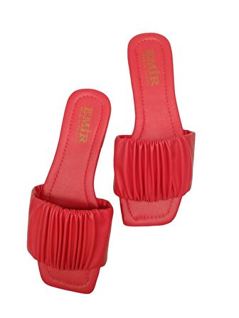 SİA ÇANTA Önü Büzgülü Model Kadın Terliği , Rahat Sandelet Tarzı Kaydırmaz Taban Kadın Terlik