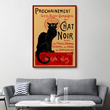 Siyah Kedi Tablosu - Le Chat Noir Theophile Steinlen-6431