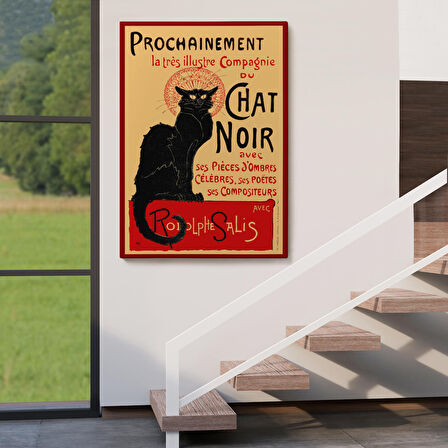 Siyah Kedi Tablosu - Le Chat Noir Theophile Steinlen-6431