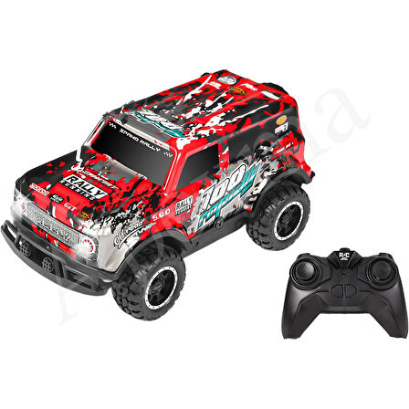 Uzaktan Kumandalı Yedek Şarjlı Batarya Led Işıklı Gövde 1:20 Off-road Rc Araba Kırmızı