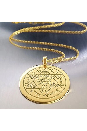 24 Ayar Has Altın Kaplama Hz.süleyman Mührü