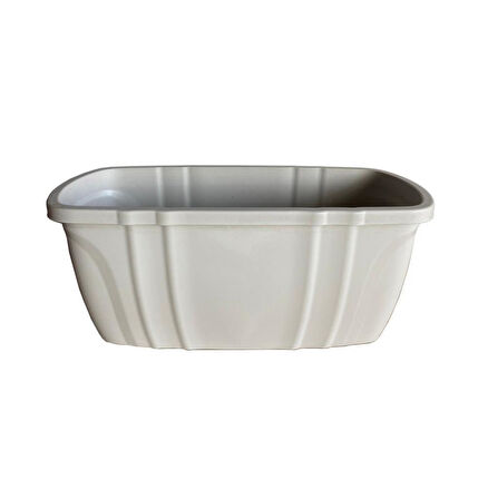SY-5710 Opal Balkon Küpeşte Saksı 15 Litre Kirli Beyaz 4 Adet