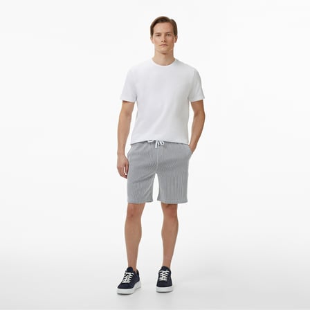Nautica Erkek Lacivert Regular Fit Çizgili Şort
