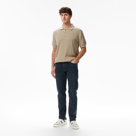 Nautica Erkek Bej Regular Fit Kısa Kollu Triko