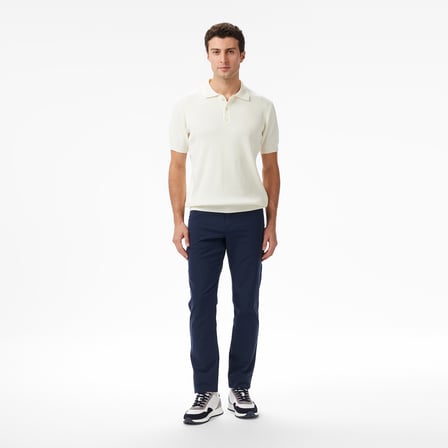 Nautica Erkek Krem Regular Fit Kısa Kollu Triko