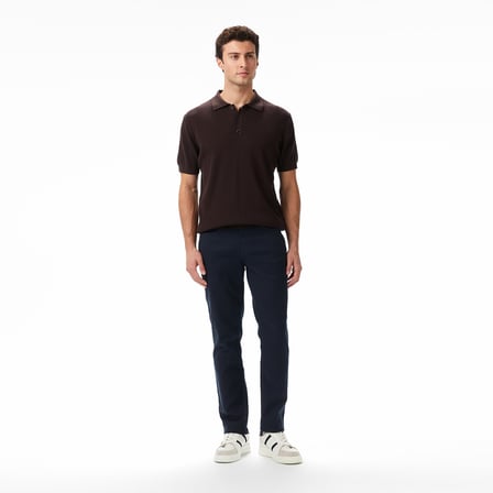 Nautica Erkek Kahverengi Regular Fit Kısa Kollu Triko