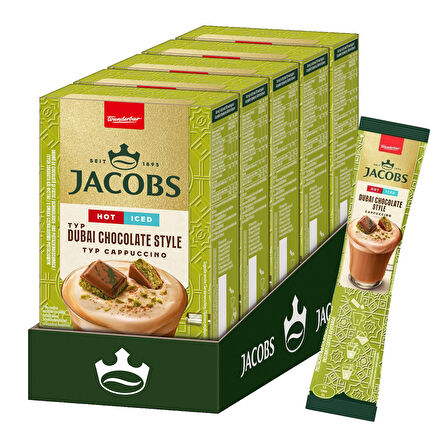 Jacobs Dubai Çikolatalı Cappuccino 19,5 gr 8 li x 5 Kutu (40 Adet)