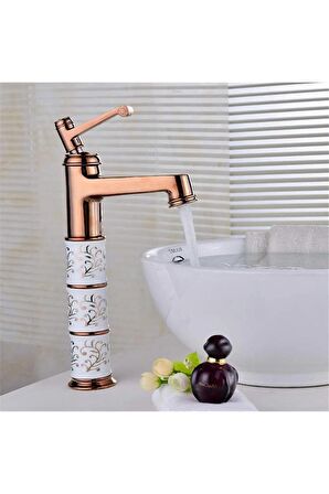Banyo Çanak Lavabo Bataryası Rose Renk Seramikli Model 5 Yıl Garantili Ithal