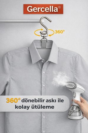 GERCELLA DİKEY BUHARLI ÜTÜ MATI PEDİ 360°C DÖNEBİLEN ASKILI ISI GEÇİRMEYEN  DİKEY ÜTÜ AKSESUARI