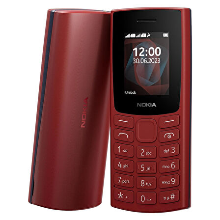 Nokia 105 TA-1557 Tuşlu Cep Telefonu Red (2 Yıl Türkiye Distribütör Garantili)