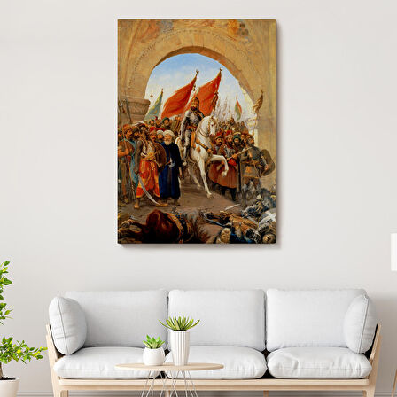 Fatih Sultan Mehmet Istanbul'a Girişi Tablosu - Fausto Zonaro -6439