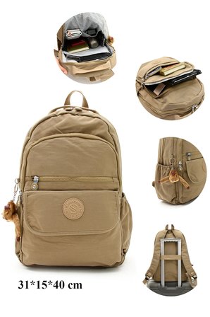 SRG Unisex Suya Dayanıklı Kumaş Lacivert Laptop Bölmeli Büyük Boy Okul Ve Seyahat Sırt Çantası
