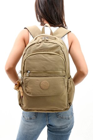 SRG Unisex Suya Dayanıklı Kumaş Lacivert Laptop Bölmeli Büyük Boy Okul Ve Seyahat Sırt Çantası