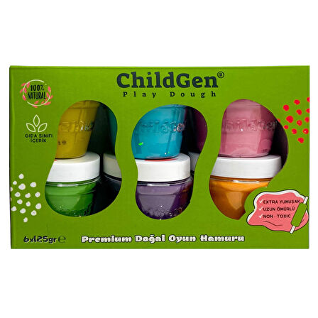 ChildGen Natural Playdough 6x125 gr 0.06.01.109