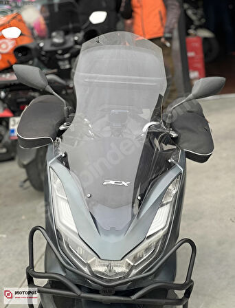 Honda Pcx 125 ,150 Ön Siperlik Camı Montaj Aparatlı 75cm Uzun Tur Camı Açık Füme 2021-24_Arasmoto