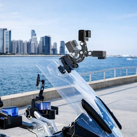 NUKROTECH MOTOSİKLET ÖN CAM AKSİYON KAMERA MONTAJ SETİ