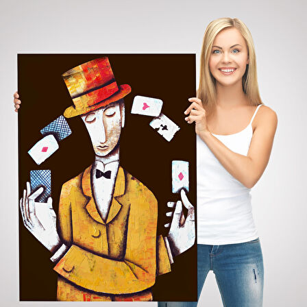 Kumarbaz Adam Dekoratif Duvar Tablosu-6443