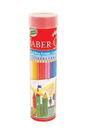 Faber 24'lü Kuru Boya Kalemi Metal Tüp