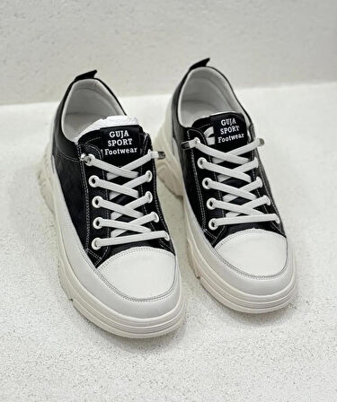 GUJA 24Y314 GİZLİ TOPUK DERİ KADIN SNEAKER AYAKKABI