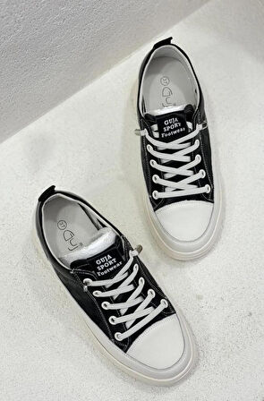GUJA 24Y314 GİZLİ TOPUK DERİ KADIN SNEAKER AYAKKABI