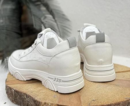 GUJA 24Y314 GİZLİ TOPUK DERİ KADIN SNEAKER AYAKKABI