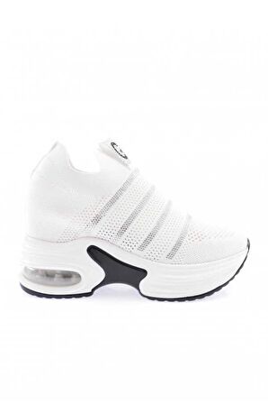 GUJA 24Y300-4 GİZLİ DOLGU TAŞLI TRİKO KADIN SPOR AYAKKABI