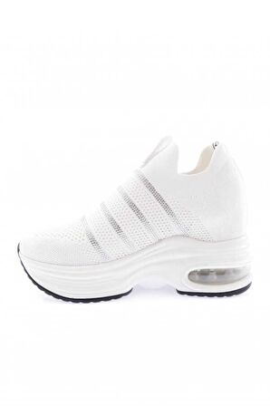 GUJA 24Y300-4 GİZLİ DOLGU TAŞLI TRİKO KADIN SPOR AYAKKABI