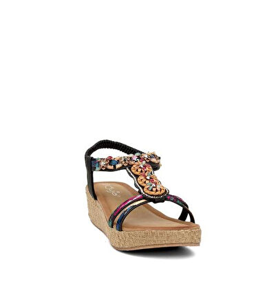 GUJA 24Y155 DOLGU TOPUK TAŞLI KADIN SANDALET