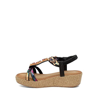 GUJA 24Y155 DOLGU TOPUK TAŞLI KADIN SANDALET