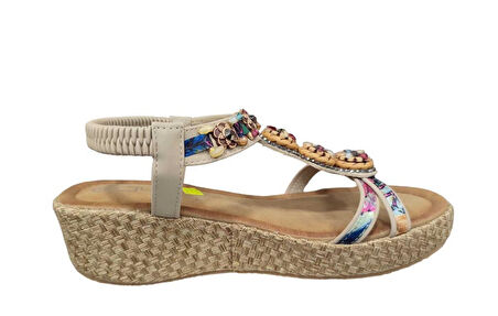 GUJA 24Y155 DOLGU TOPUK TAŞLI KADIN SANDALET