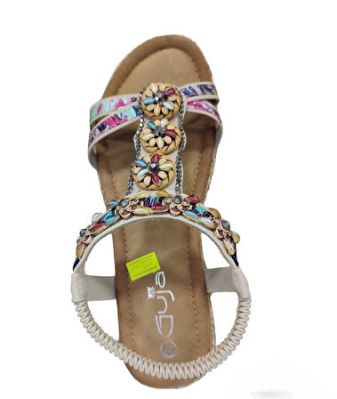 GUJA 24Y155 DOLGU TOPUK TAŞLI KADIN SANDALET