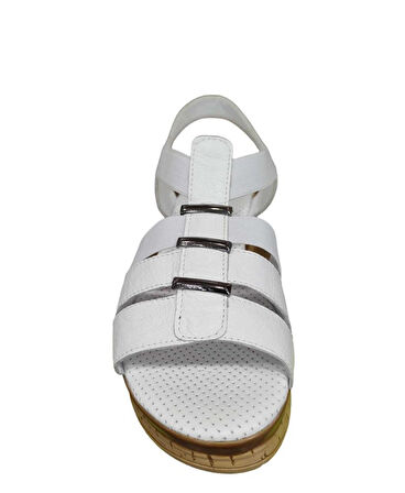 MAMMAMİA D24YS-1480 DOLGU TABAN DERİ KADIN SANDALET