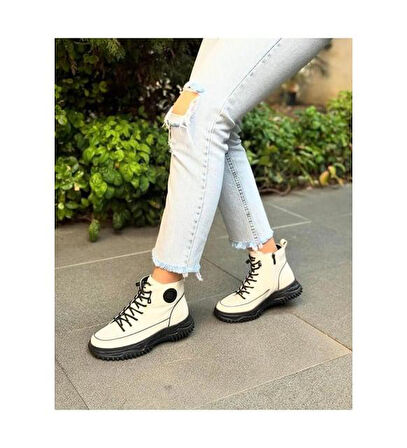 GUJA 24K310-13 KALIN TABAN DERİ KADIN SNEAKERS BOT