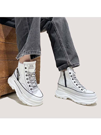 GUJA 24K345-4 YÜKSEK TABAN HAFİF KADIN SNEAKERS BOT