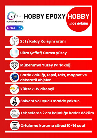 30 Kg Hobby Epoxy/ Şeffaf Epoksi Reçine Ince Döküm