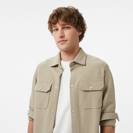 Nautica Erkek Bej Classic Fit Gömlek