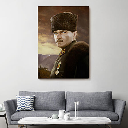 Kalpaklı Mustafa Kemal Atatürk Duvar Tablosu -6448