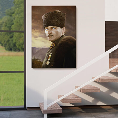 Kalpaklı Mustafa Kemal Atatürk Duvar Tablosu -6448