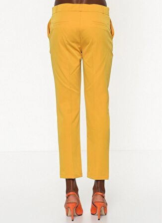 Pantolon - Bilekte Atlas Kumas Pantolon | Pnt19003 Safran
