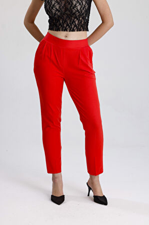 Beli Lastikli Kumas Pantolon | Pnt19017 Mercan