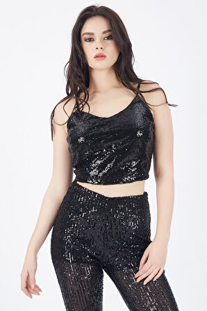 Askili 15 Cm.Silver Separe Fermuarli Pulpayet Bustiyer_Bus32289 Siyah